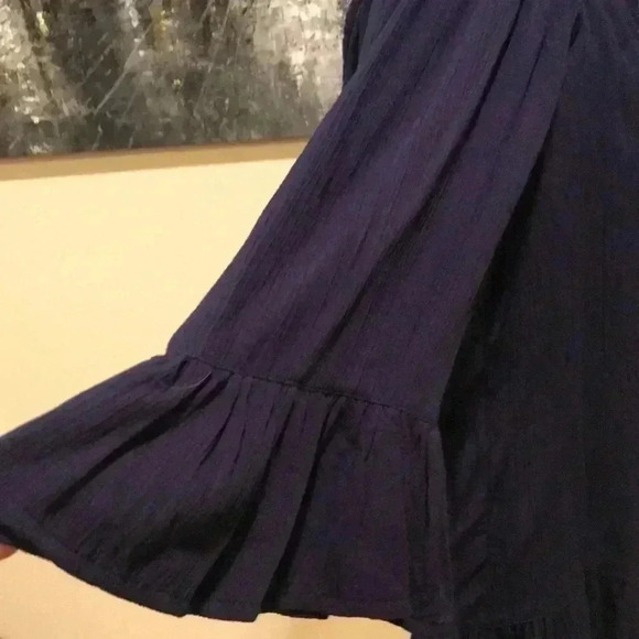 NWT Beach lunch lounge Collection Ruffled Bell Sleeves On/Off Shoulder Top-XL - Picture 7 of 9